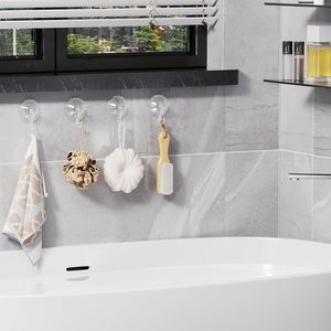 Home Wall Finishing Storage 6-Piece Double-sided Adhesive Eco-Friendly Wall <b>Hooks</b> Hanger Wall Sticker Coat <b>Hook</b> <b>Hooks</b> - Product Image 3