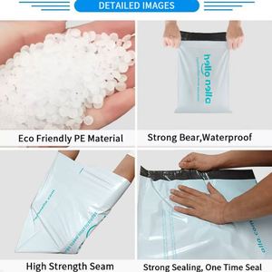 Sac d'expédition en polyéthylène biodégradable résistant à la déchirure, personnalisé, de qualité industrielle, pour l'expédition - Product Image 5