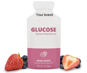 Gói gel glucose dâu tây và cam gói gel glucose cho bệnh nhân tiểu đường, Hỗ trợ đường huyết thay thế cho viên glucose