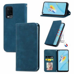 Portafoglio in pelle sintetica pieghevole a prova di graffio in stile Business per <span class=keywords><strong>OPPO</strong></span> A54 4G custodia per cellulare con supporto per carta - Product Image 1