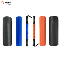 Peralatan Kebugaran Gym Rumahan Ramah Lingkungan 3 in 1 Set Foam Roller Tongkat Pijat Foam Roller untuk Pijat Otot Jaringan Dalam