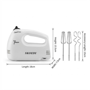 Mixeur alimentaire électrique portable avec accessoires <span class=keywords><strong>de</strong></span> mélange <span class=keywords><strong>de</strong></span> qualité alimentaire, corps en plastique ABS, têtes <span class=keywords><strong>de</strong></span> mélange en acier inoxydable pour usage domestique - Product Image 4