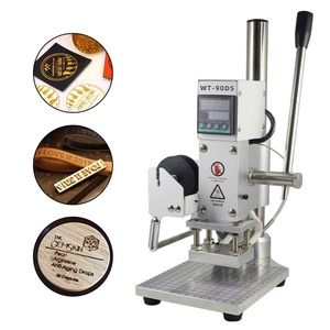 Machine de gaufrage et d'estampage à chaud pour cuir, personnalisable, 110V, à glissière en T, manuelle, pour logos DIY - Product Image 1