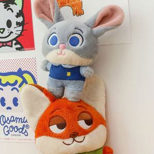 ตุ๊กตาซูโทเปียส์แบบนั่งและยืน ปี 2025 พร้อมโลโก้สั่งทำพิเศษ ตุ๊กตาสัตว์นุ่มนิ่ม จูดี้ กระต่าย นิค สุนัขจิ้งจอก ตัวการ์ตูนอนิเมะ - Product Image 1