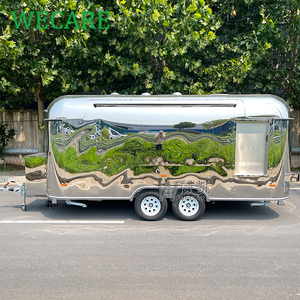 WECARE 양보 스테인레스 스틸 다이닝 카 맞춤형 피자 타코 푸드 트랙 모바일 주방 트레일러 패스트 푸드 트럭 미국 판매 - Product Image 2