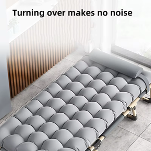 Оптовая продажа: Металлическая складная кровать со стальным каркасом и матрасом, портативная раскладная кровать для взрослых, односпальная складная походная кровать-софа - Product Image 4