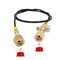 Station de remplissage de CO2 et d'argon Zimkyfa, tuyau de transfert W21.8 1,5 m, adaptateur de valve en laiton, kit de remplissage de bouteille de gaz, raccord pneumatique