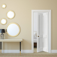 CBMMart Panneau polonais étanche porte prémontée design moderne chambre intérieure plastique composite WPC porte en bois pour la maison