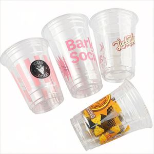 Vasos Desechables de Plástico PET Transparente de 98 mm y 12-24 oz con Logotipo Personalizado, Ecológicos, para Té con Leche, Café Helado y Jugos, con Tapa - Product Image 2