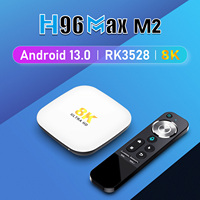 H96 MAX M2 Plus 8K Android 14 TV Box RK3528 Quad Core WiFi 6 BT5.0 LAN 1000M Salida 4K Reproductor Multimedia Inteligente Decodificador