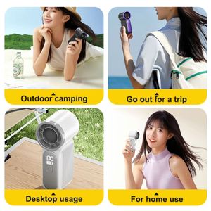พัดลมพกพาไร้ใบพัด น้ำหนักเบา 108 กรัม พร้อมไฟ แบตเตอรี่ 3000mAh 5W ชาร์จซ้ำได้ สำหรับใช้งานกลางแจ้ง - Product Image 2
