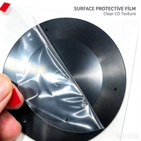 Etiqueta Decorativa Autoadhesiva Impermeable con Textura 3D de CD, Etiqueta de PC Gris Hierro Falsa, Logotipo Personalizado para Equipos Electrónicos y Micrófonos