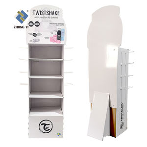 促销便携式Pos纸板地板展示架零售产品流行纸板展示架 - Product Image 2