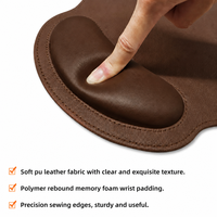 Tapis de souris ergonomique de luxe en cuir haut de gamme avec support magnétique pour le poignet, accessoires informatiques, forme et motif personnalisables, tapis de bureau