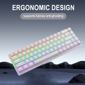 Clavier mécanique portable filaire USB blanc personnalisable pour les joueurs - Product Image 5