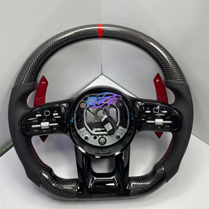 Volant en carbone forgé pour Mercedes-Benz 809 W205 W221 GLE W166 C292 W463 W447 Classe A-B-C-E <span class=keywords><strong>GLA</strong></span> AMG - Product Image 1