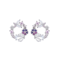 Neuester Stil S925 Sterling Silber Blumen-Ohrstecker für Damen Schmuck