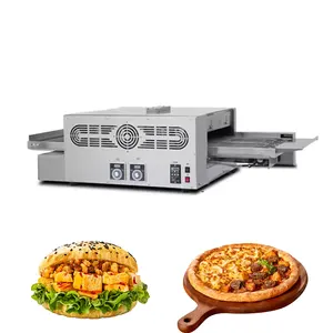 Không khí nóng lưu thông lò thương mại nướng lò nướng bánh pizza theo dõi Pizza bếp gas nấu ăn băng tải Lò nướng bánh pizza