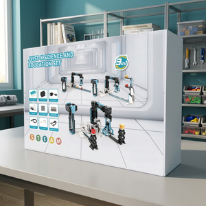 875+3 1 Assembly Magnetic Science Education Building <b>Block</b> Set Programmable Electric Scene 5 7 Years Modern Electronic Toy - Product Image 3