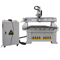 Machine de découpe CNC 1325 ATC avec changeur d'outils automatique pour le traitement des portes d'armoires, du MDF et du contreplaqué