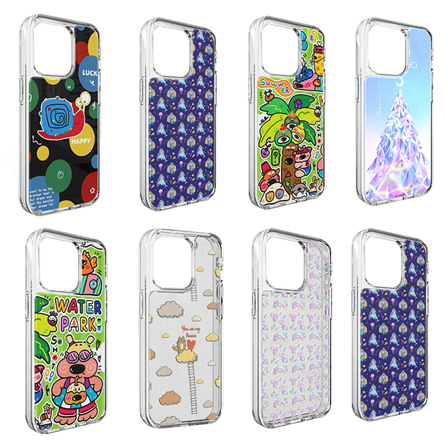 DIY Custom Pattern TPU+PC Shockproof Phone Case UV Printing Detachable Back Plate for 13/14/15/16/17 Pro Max for S25