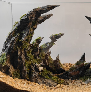 Aquarium Hintergrund Poster Black Stone <span class=keywords><strong>HD</strong></span> Aquarium Dekorationen Landschaft - Product Image 2