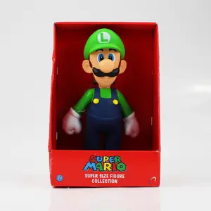 Mainan ornamen hadiah pesta anak-anak keluarga kepala jamur Luigi Putri Naga Mario Super Marie Yoshi AL 23cm