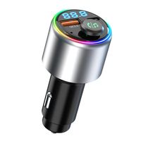 Lecteur MP3 portable pour voiture avec transmetteur FM BC89, garantie 1 an, port USB à charge rapide, fixation sur tableau de bord