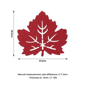 Felt Placemats for Dining <b>Table</b> Leaf-shaped <b>Mats</b> Heat Resistant Polyester Fiber <b>Table</b> <b>Mats</b> for Home Kitchen Party <b>Christmas</b> - Product Image 4