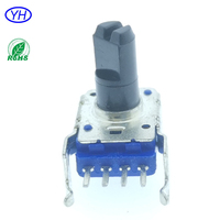 Potentiomètre rotatif horizontal de haute qualité à 4 broches de 11 mm avec arbre isolé 5k 10k 20k 50k 100k Ohm potentiomètre de volume alps