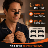 Bandes nasales respirantes personnalisées OEM, anti-ronflement, patch nasal sportif pour une meilleure respiration pendant le sommeil