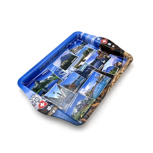 Nampan logam kecil untuk cafe diskon besar piring buah timah logam, piring makanan ringan kaleng, piring logam permen - Product Image 2