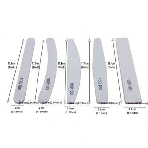 Limes à ongles double grain 100/180 personnalisées avec logo sérigraphié, outils de soin des ongles, éponge verte lavable pour salon de manucure - Product Image 3