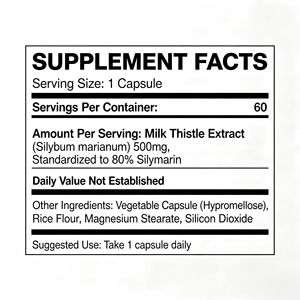 Extracto de Cardo Mariano OEM ODM, GMP Halal, 60 Cápsulas, 500 mg por Cápsula, Estandarizado al 80% de Silimarina - Product Image 4