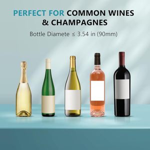 Euhomy Wine Chiller 750ml Portable Single <b>Bottle</b> Cooler for Party Gray Stainless Steel Portable Wine Cooler Stainless Steel Wine - Product Image 3