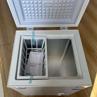 Congélateur commercial à porte simple H 72L, mini-réfrigérateur, refroidisseur à inversion, ouverture horizontale, congélateur coffre profond