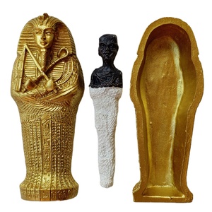 Sarcophage de pharaon égyptien avec figurine de momie, statue miniature, décoration de jeu de sable, modèle miniature, décoration de maison - Product Image 1
