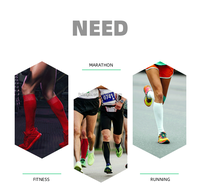 LINGTU Chaussettes de compression Dropshipping Chaussettes de sport Dropship Long Knee High Fancy Chaussettes de compression compressées