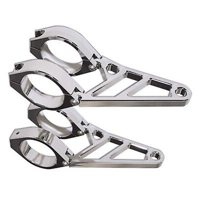 Staffa Per Faro Moto Regolabile In Alluminio CNC, Nera, Diametro 41-51 Mm, Per Forcella, Universale Per Cafe Racer E Cruiser