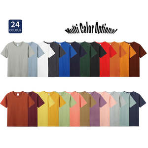 Vente en gros de t-shirts décontractés avec logo personnalisé t-shirt 100% coton t-shirt pour hommes 210 grammes de t-shirts vierges surdimensionnés en coton épais - Product Image 5