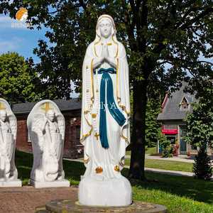 マイリーライフサイズ宗教大理石聖母マリア像ルルドの聖母彫刻 - Product Image 1