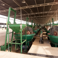 Broyeur à tambour humide 1-2TPH 1400 pour minerai d'or, moulin rond à faible coût pour l'or, machine de broyage économe en énergie, rouleau en acier au manganèse pour l'Afrique