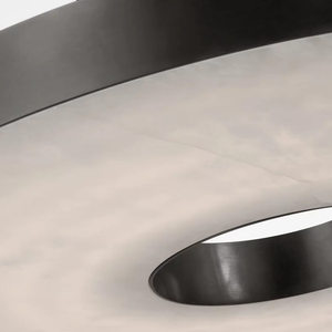 Lámpara Colgante Moderna de Alabastro Natural de 36 Pulgadas, Estilo Nórdico, para Comedor, Isla de Cocina, Villa, Lámpara Redonda de Alabastro de Lujo con LED - Product Image 5