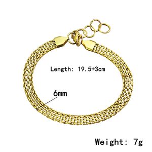 Vente en gros 2024 punk large filet large bracelet épais pour femme, bracelet chaîne serpent cubain en acier inoxydable - Product Image 3