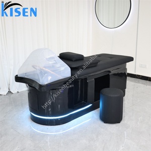 เก้าอี้สระผม KISEN Beauty Hair Salon พร้อมไฟ LED สำหรับใช้ในบ้าน ยิม โรงเรียน กลางแจ้ง หรือห้องน้ำ เตียงสระผมแบบญี่ปุ่นสำหรับสปาผม - Product Image 5