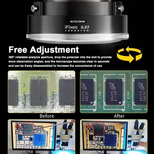 IFixes IL37 Microscopio Sistema óptico polarizado Anillo de iluminación LED Luz 96PCs Cuentas de luz LED Microscopio Luces deslumbrantes - Product Image 6