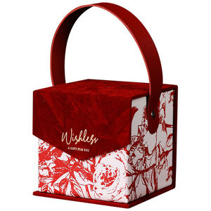 Boîte cadeau de mariage en papier d'art velours de soie de luxe avec poignée en ruban écologique et portable pour demande en mariage d'une <span class=keywords><strong>demoiselle</strong></span> d'honneur et cadeaux de fête - Product Image 4