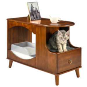 Table d'appoint multifonctionnelle pour chat avec niche pour animal de compagnie - Product Image 3