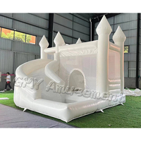 Château gonflable Offre Spéciale Kids Pastel Mixed Colors White Bounce House with Ball Pit