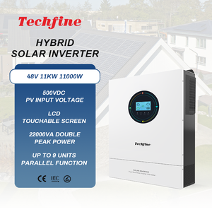 <span class=keywords><strong>Inverter</strong></span> Solare Ibrido Techfine Touchscreen <span class=keywords><strong>11KW</strong></span> On/Off Grid 11000W MPPT 48V Senza Batteria - Product Image 1